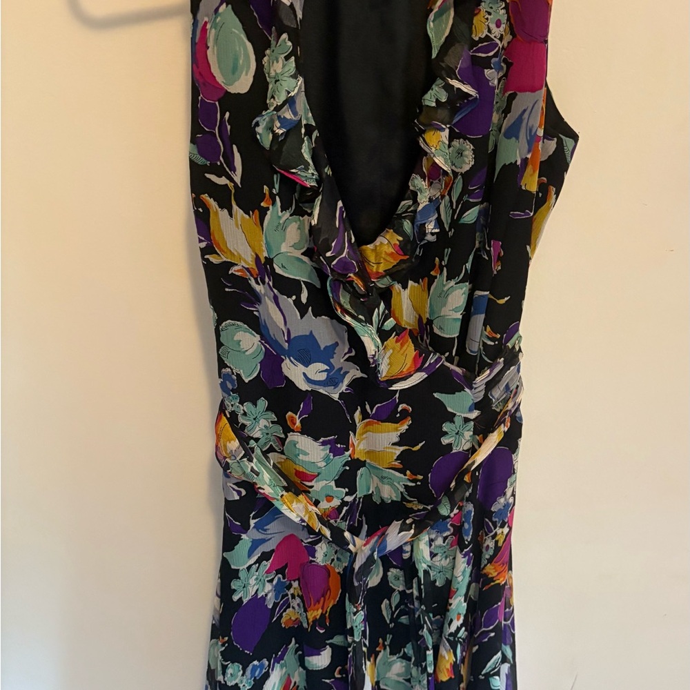 Ralph Lauren Multicolor lined wrap around dress